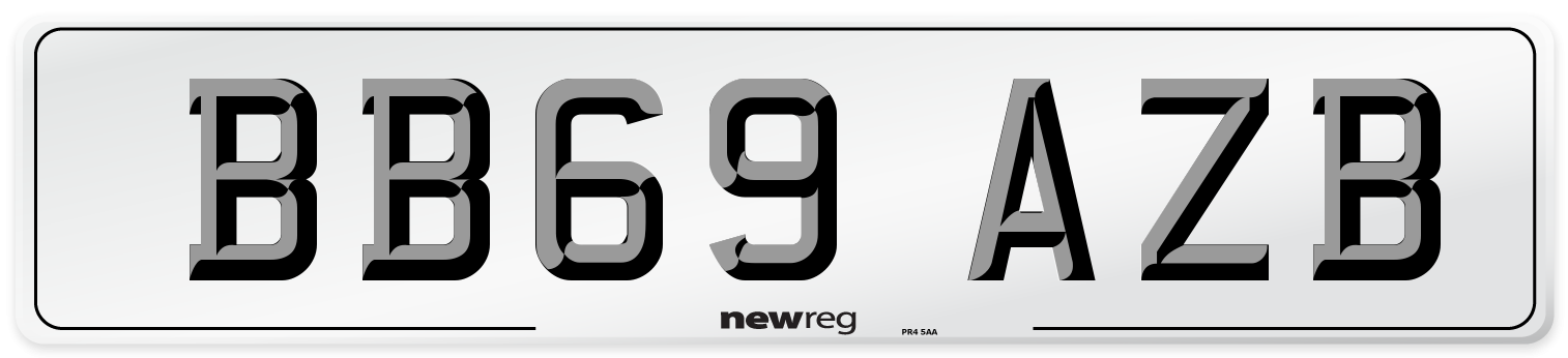 BB69 AZB Number Plate from New Reg